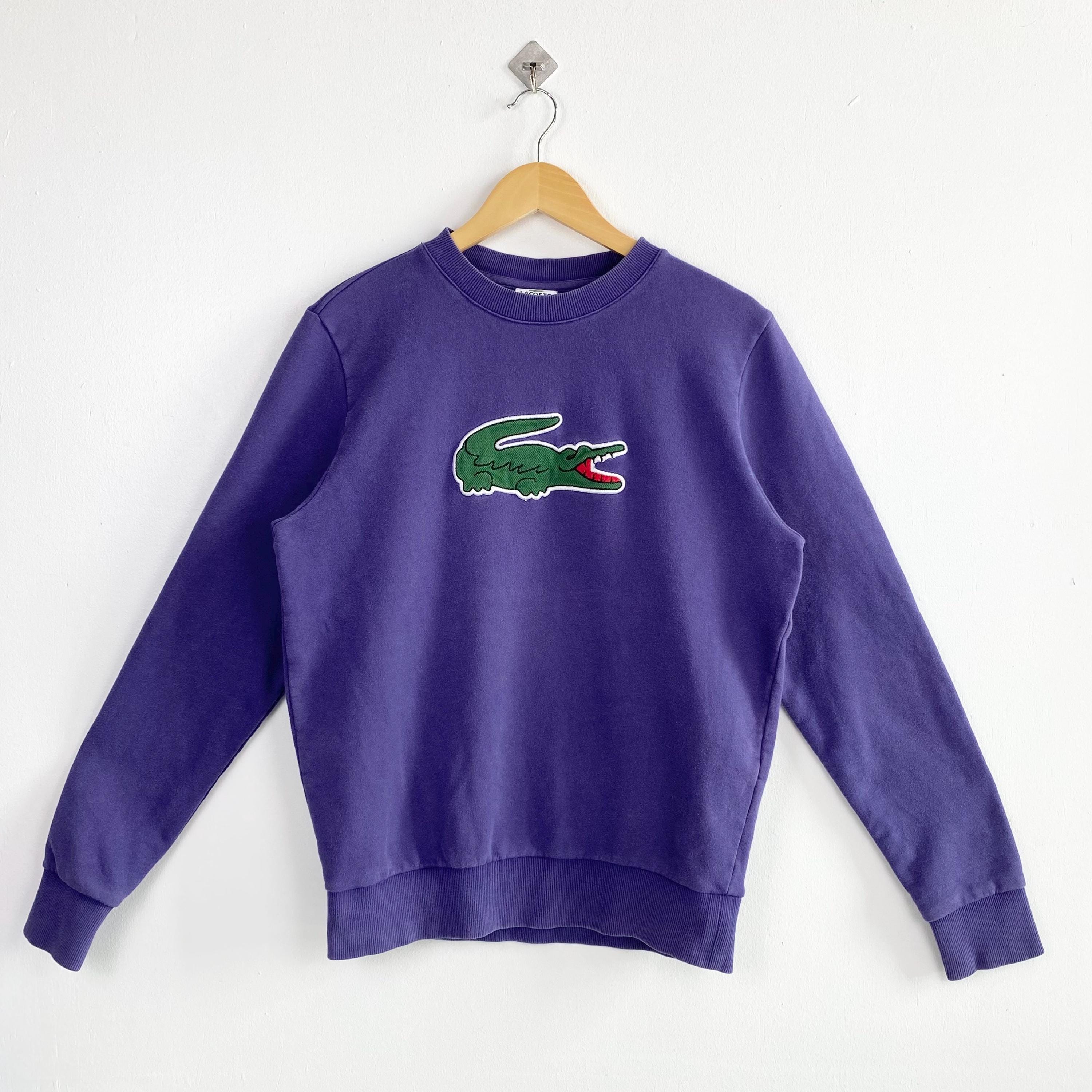 Vintage Lacoste Crewneck Sweatshirt - Embroidery Logo - Purple