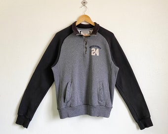 Vintage Abercrombie And Fitch-sweatshirt geborduurd logo grijze kleur heren S