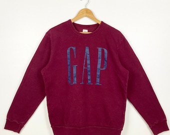 Vintage Gap Crewneck Sweatshirt Print Logo Red Color Men's M
