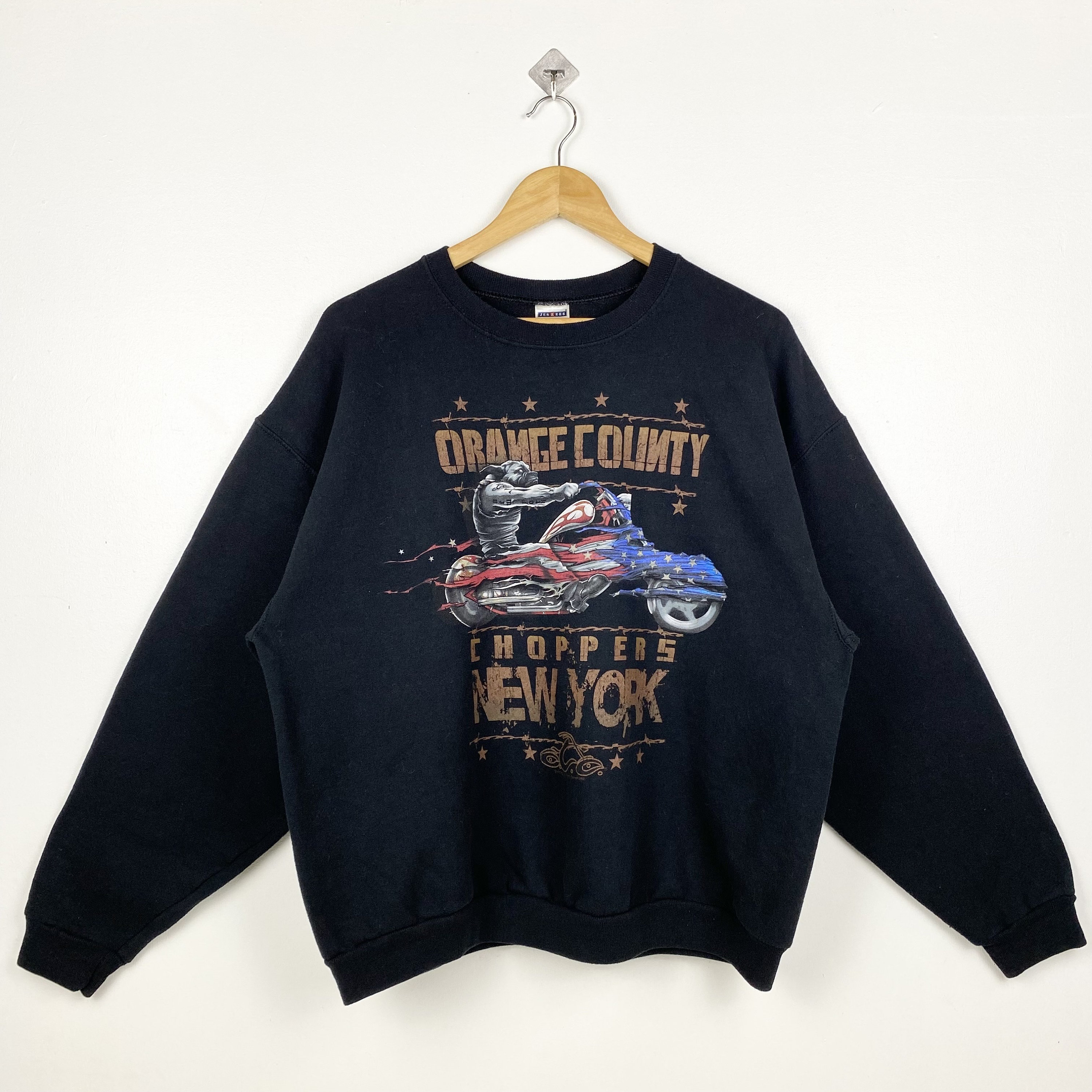 Vintage Orange County Choppers Crewneck Sweatshirt Print Logo Black Color Mens L Etsy