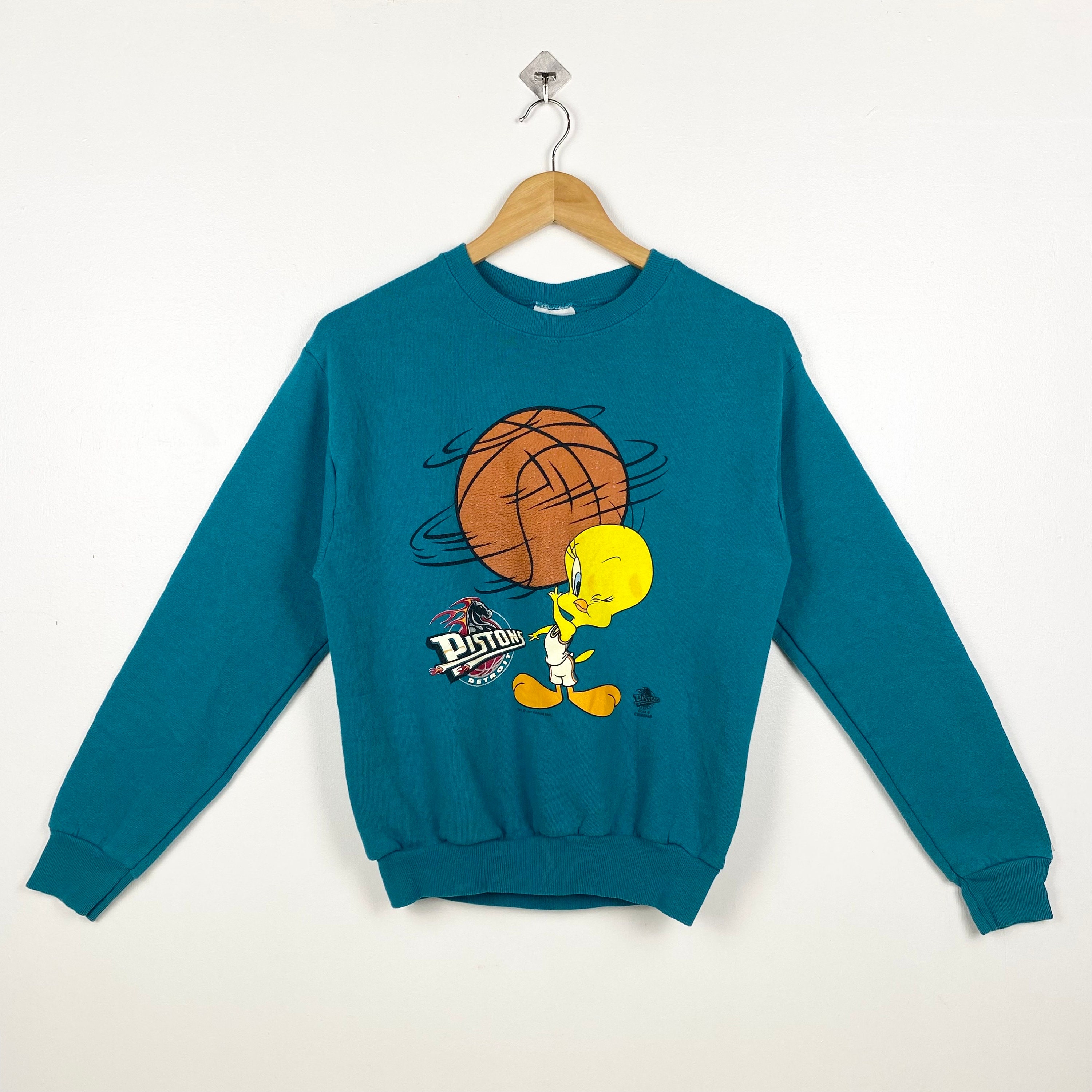 90s Looney Tunes Tweety X NBA Detroit Pistons Crewneck Sweatshirt