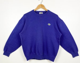 90s Chemise Lacoste Crewneck Sweatshirt Embroidery Logo Blue Color Men’s Fit M