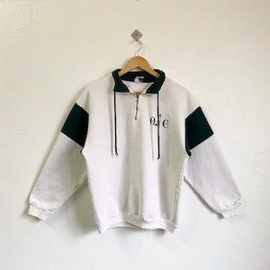90s Oregon Coast Sweatshirt White Green Color Men’s M