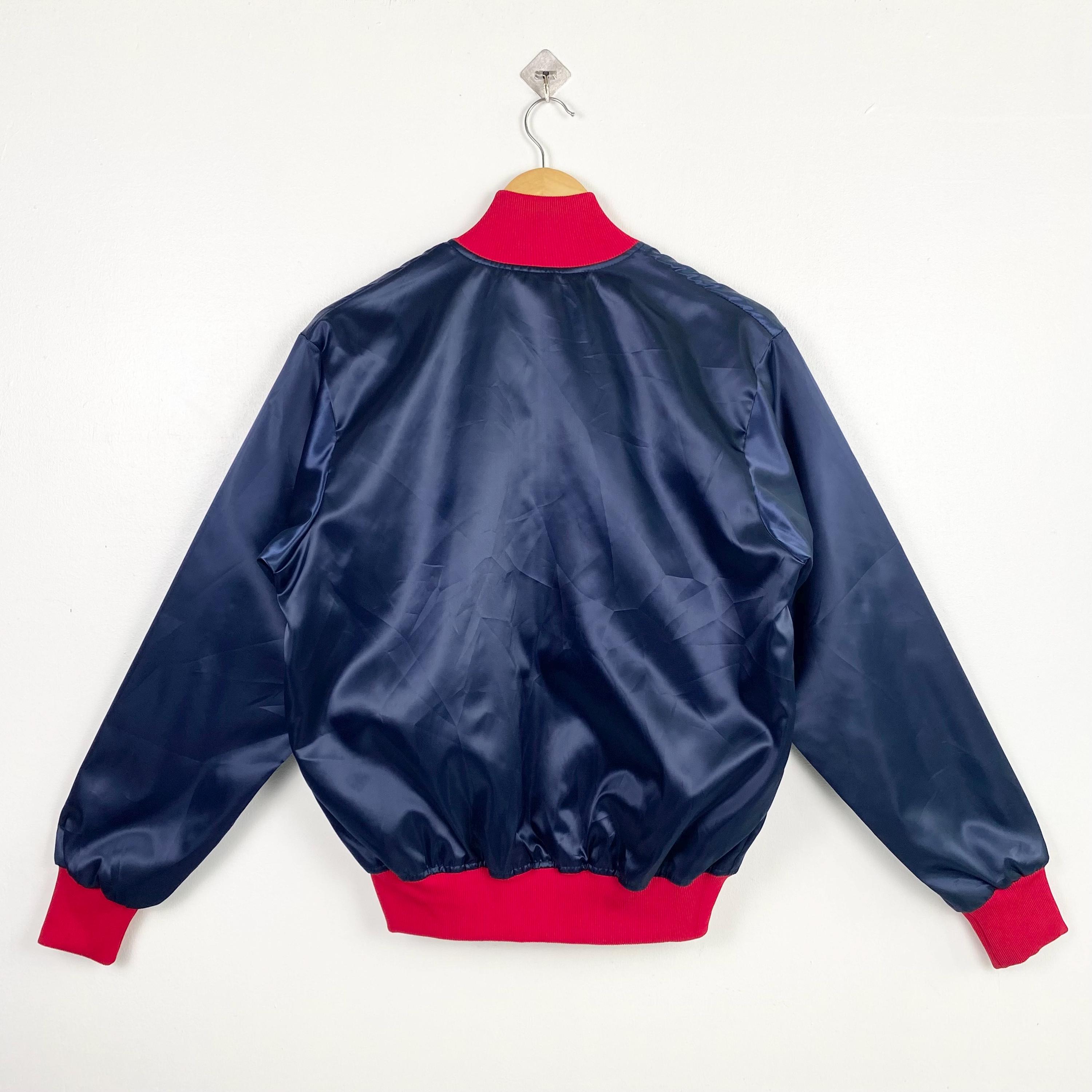 80s MLB Los Angeles 'angels' Satin Jacket Patch Logo Blue Color