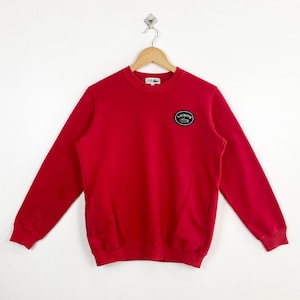 90s Chemise Lacoste Crewneck Sweatshirt Embroidery Logo Red Color Men’s S