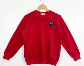 90s Chemise Lacoste Crewneck Sweatshirt Embroidery Logo Red Color Men’s S