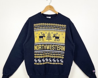 Vintage NORTHWESTERN UNIVERSITY WILDCATS Sweatshirt Sweater