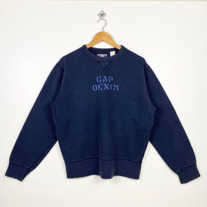 Vintage Gap Crewneck Sweatshirt Print Logo Blue Color Men’s M