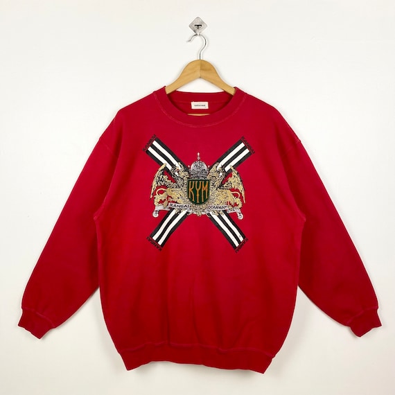 Kansai Yamamoto, 90s Kansai Yamamoto Crewneck Sweatshirt Embroidery Logo Red Color Men’s L
