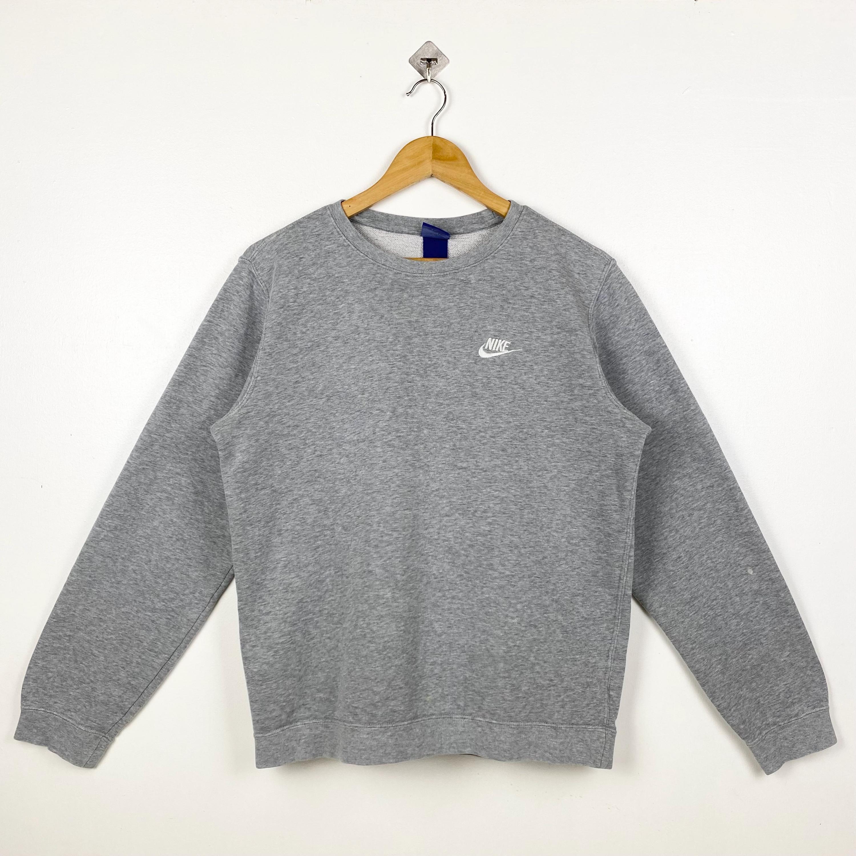 Grey nike crew neck sweatshirt sale