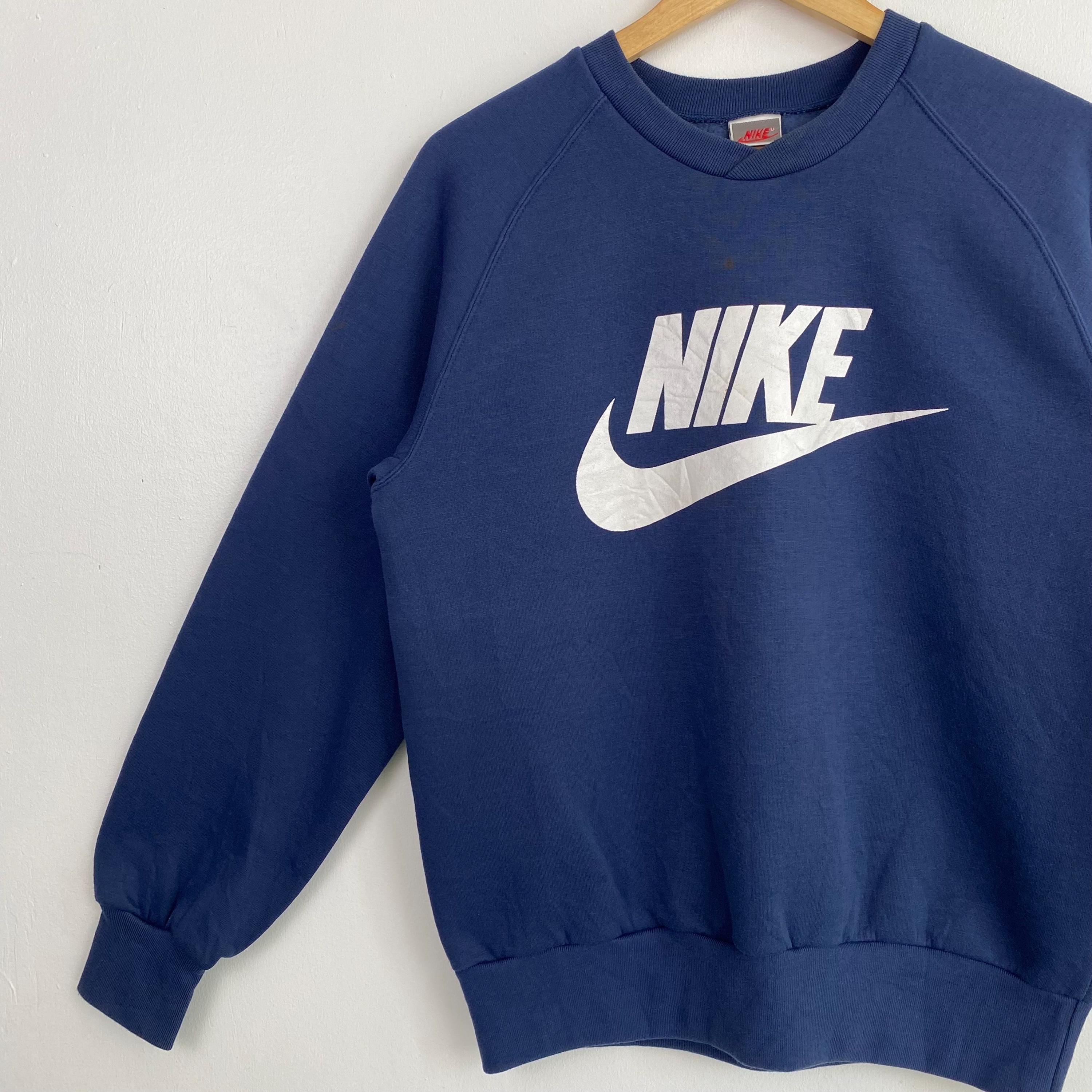 90s USA製 NIKE Crewneck Logo Sweat Shirt Vintage 90s Nike Swoosh Logo Crew Neck Sweatshirt Made in