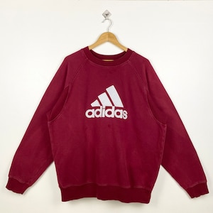 Vintage Adidas Equipment Crewneck Sweatshirt Embroidery Logo Red Color Men’s L