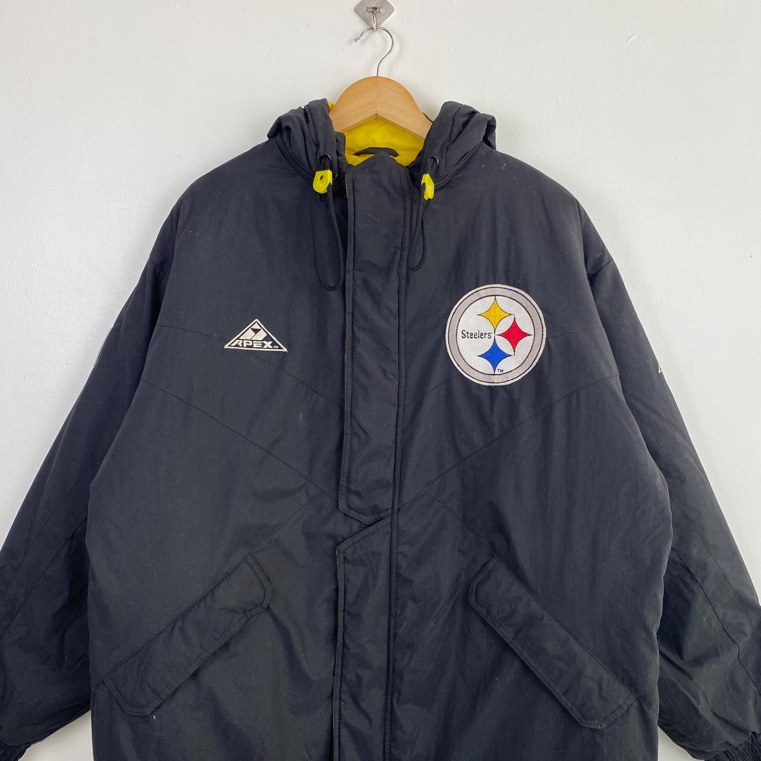 90s NFL Pittsburgh 'steelers' Jacket Embroidery Logo Black Color