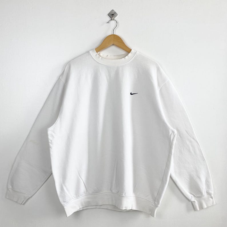 Vintage Nike Crewneck Sweatshirt - Embroidery Logo - White Color - Men’s XL image 1