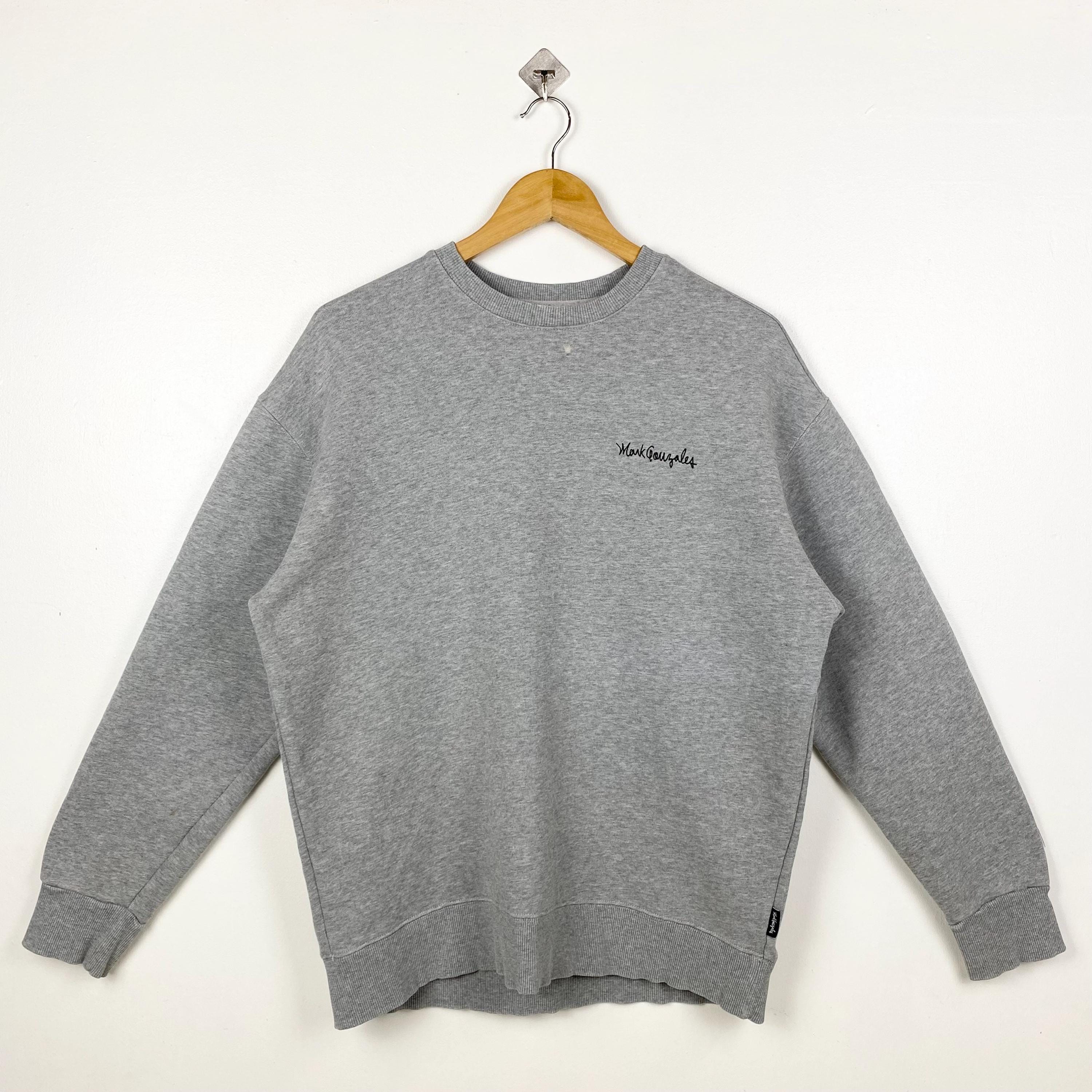 Vintage Mark Gonzales Crewneck Sweatshirt Print Logo Grey