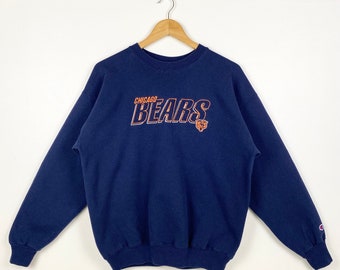 90s NFL Chicago bears Crewneck Sweatshirt Embroidery Logo Blue Color Mens Fit M Etsy Canada