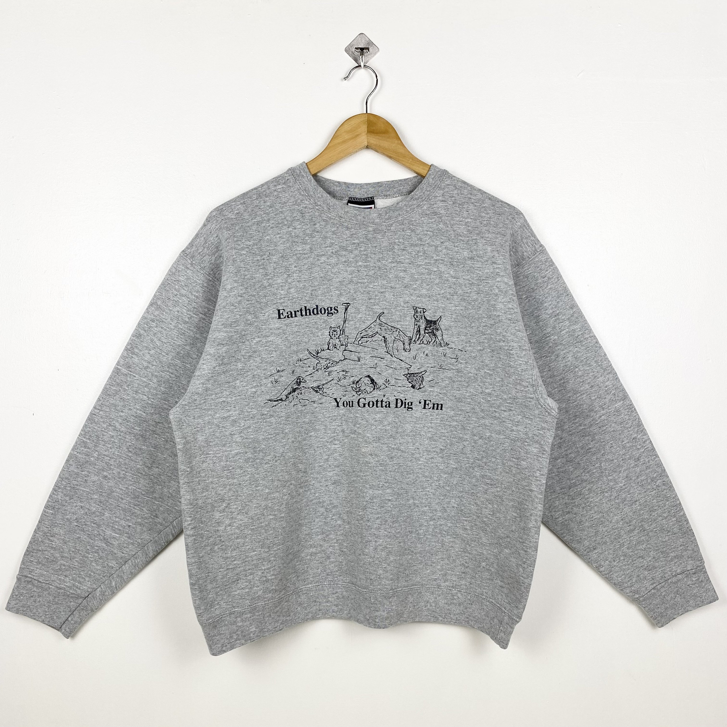 Sudadera con cuello redondo y estampado de perro con arte Sudadera con cuello redondo y estampado de perro con arte