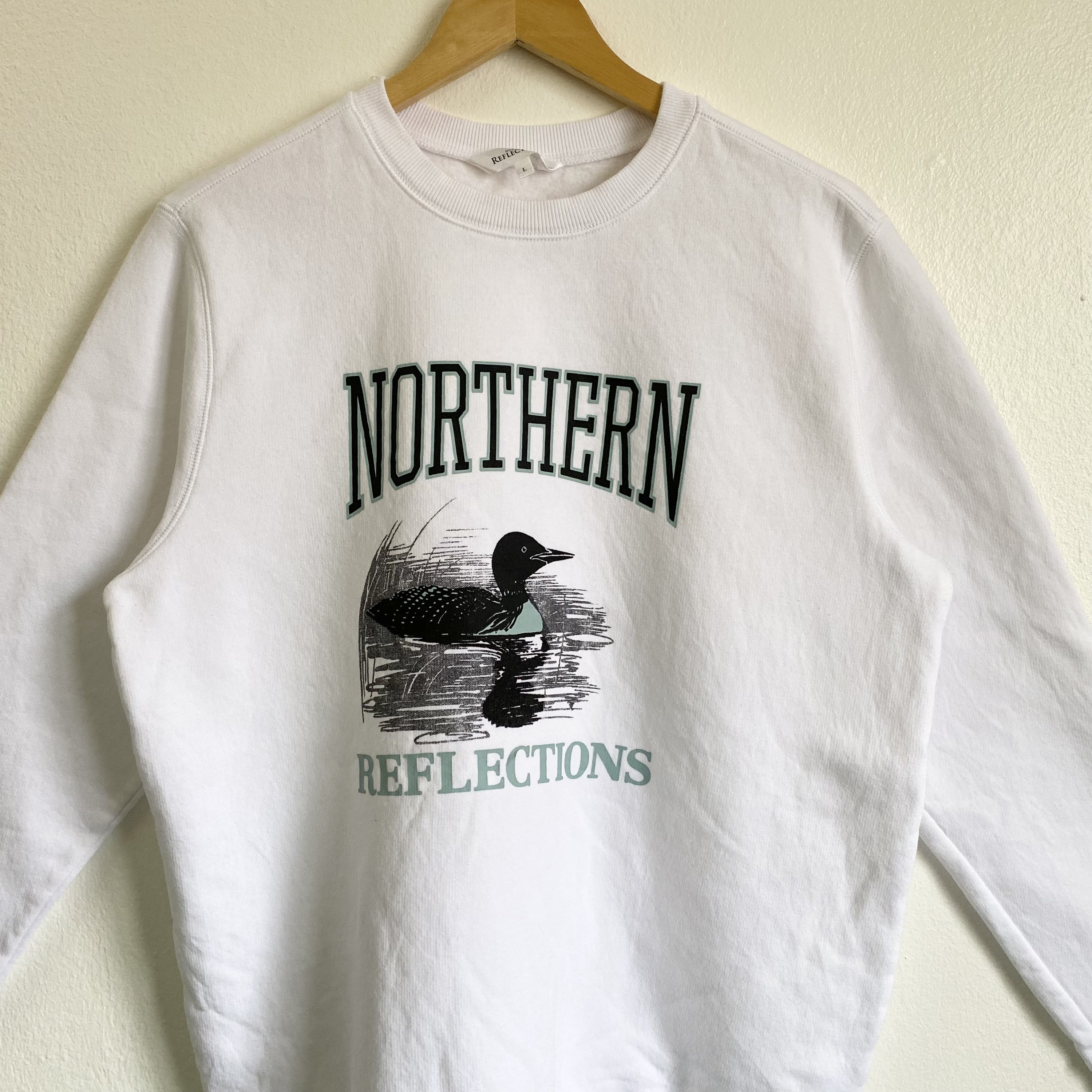 Vintage Northern Reflections Ducks Crewneck Sweatshirt Print Logo