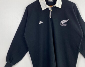 90s Distressed Canterbury New Zealand All Blacks Rugby Shirt