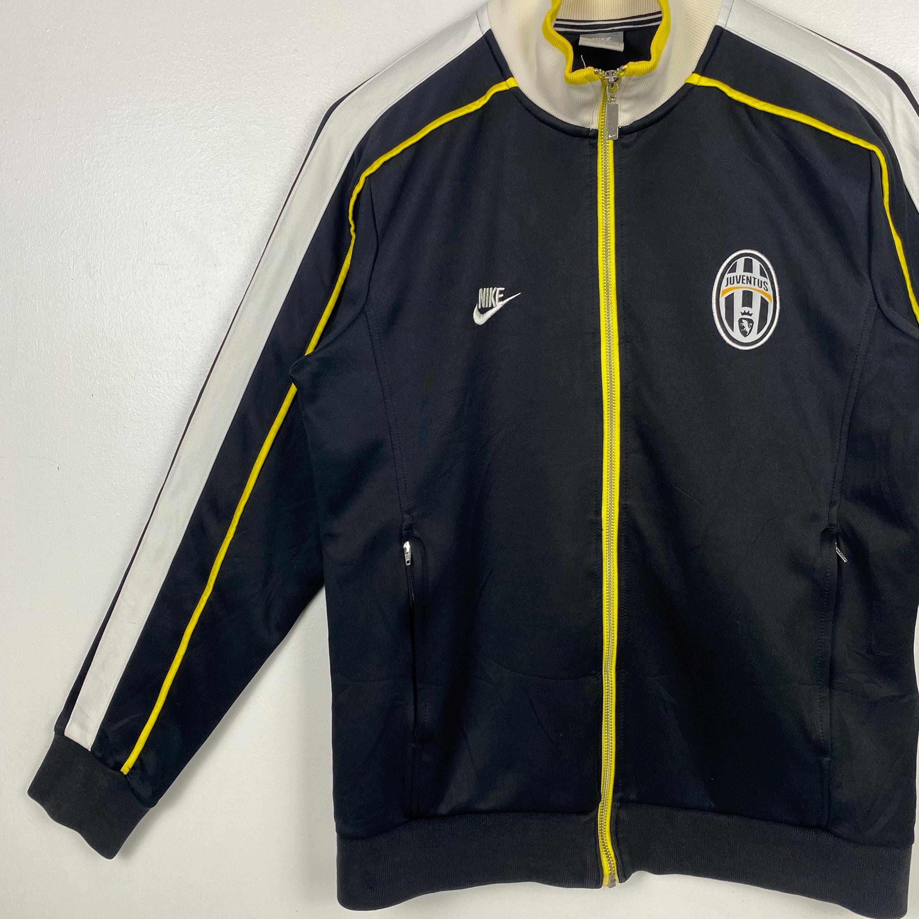 Vintage Juventus FC Track Top Jacket Embroidery Logo Black