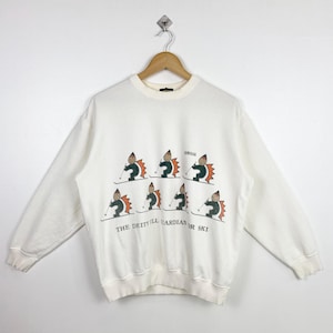 90s Yamaha Crewneck Sweatshirt Print Logo Grey Color Men’s M