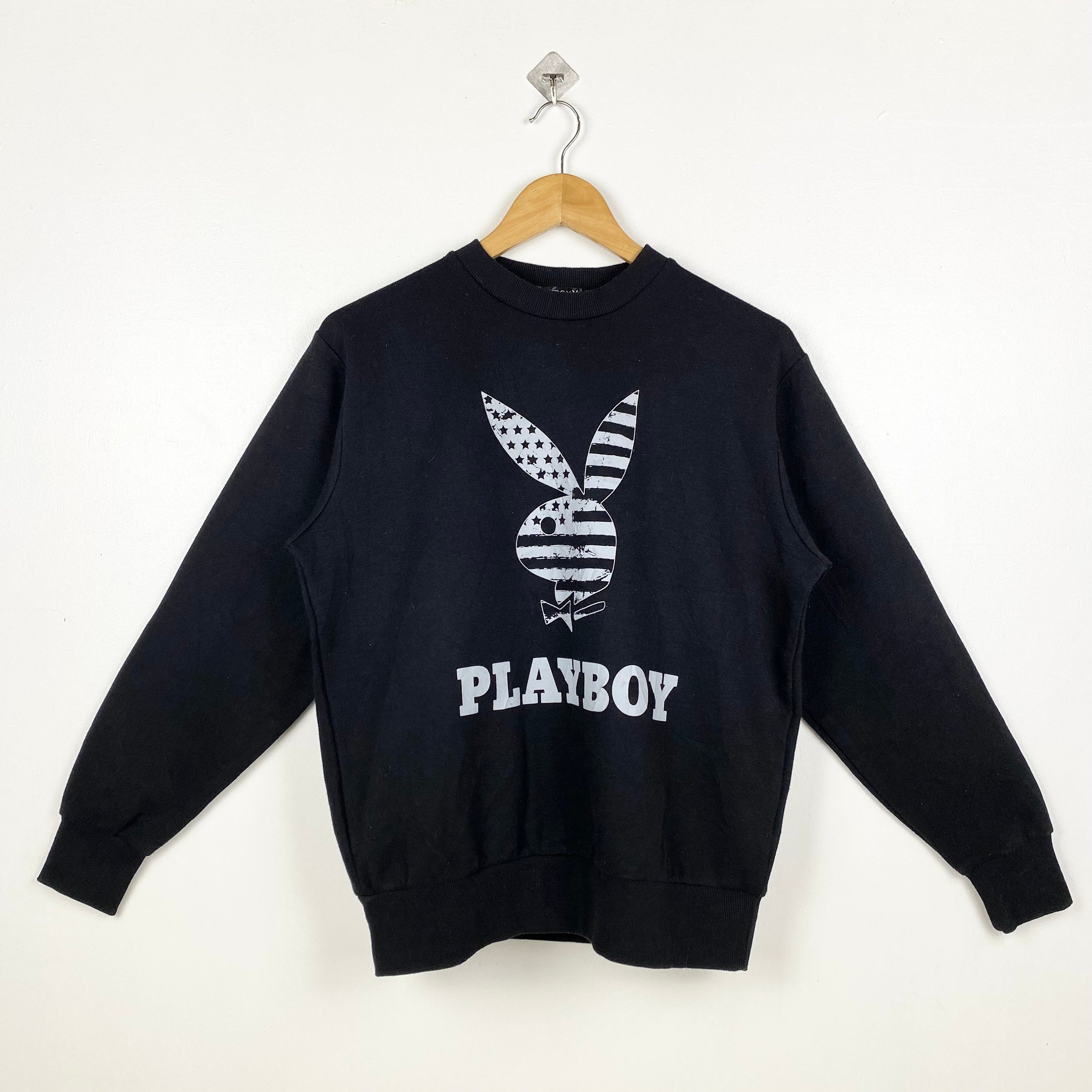 Black playboy sweatshirt hotsell