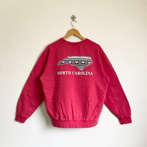 North Carolina Crewneck Sweatshirt Print Logo Pink Color Men’s M