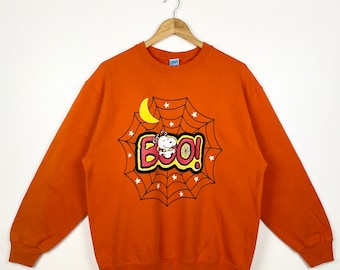 Vintage Peanuts ‘Snoopy’ Crewneck Sweatshirt Print Logo Orange Color Men’s L