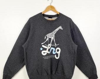 Vintage LRG Skateboard Crewneck Sweatshirt Print Logo Grey Color Men’s L