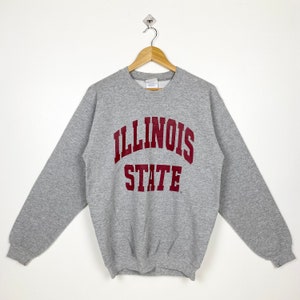 Vintage Illinois State University Redbirds Crewneck Sweatshirt Print Logo Grey Color Men’s S