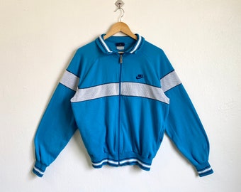 80s Nike Sweater Embroidery Logo Blue Color Men’s L