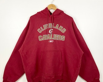 Vintage NBA Cleveland ‘Cavaliers’ Hoodie Print Logo Red Color Men’s XL