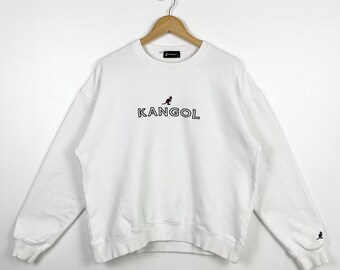 Vintage Kangol Crewneck Sweatshirt Embroidery Logo White Color Men’s L
