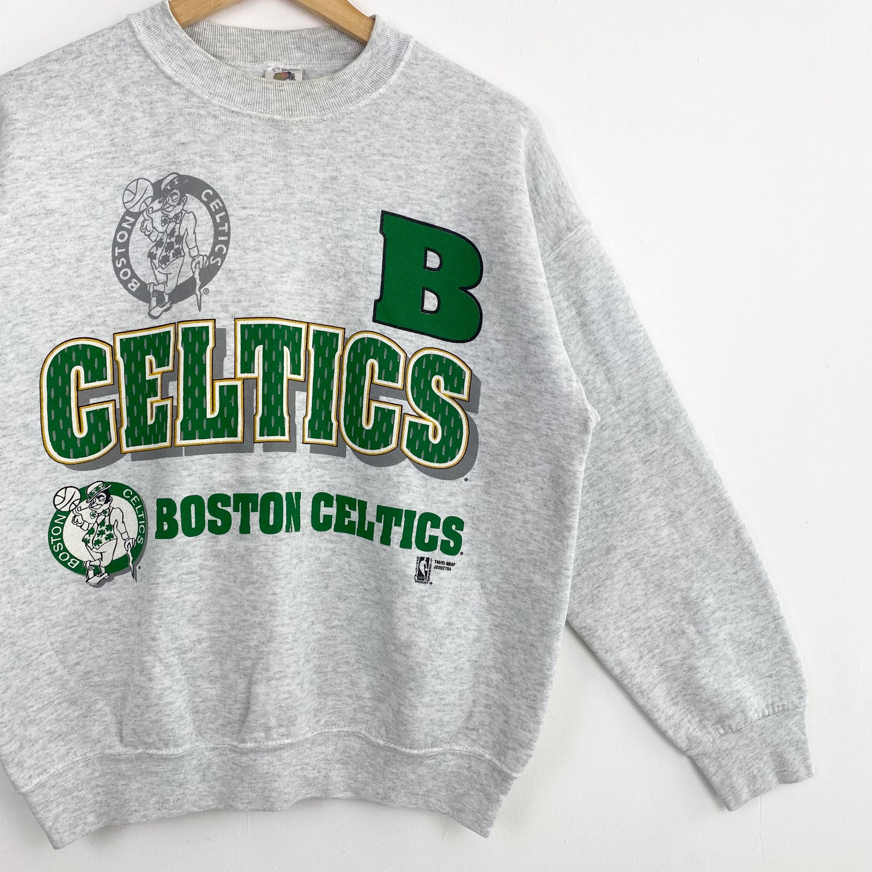 90s NBA Boston 'celtics' Crewneck Sweatshirt Print Logo Grey