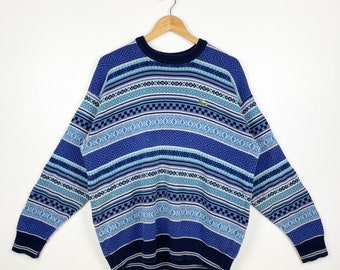 90s Chemise Lacoste Sweater Embroidery Logo Blue Color Men’s L