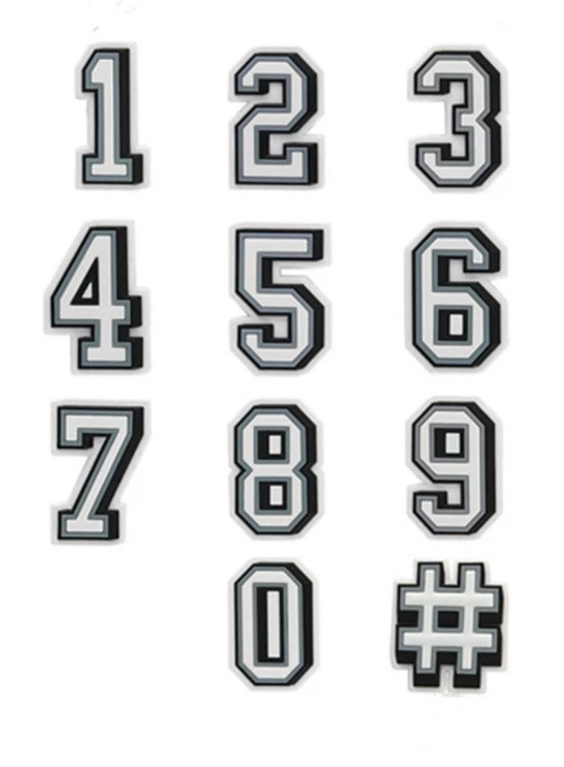 Athletic Shoe Charms Numbers Etsy