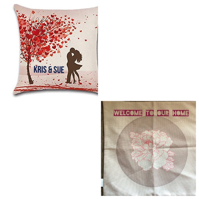 option 2 Personalize Decorate Trow pillow cases: 1 Flower case Personalize Sweet heart tree and 1