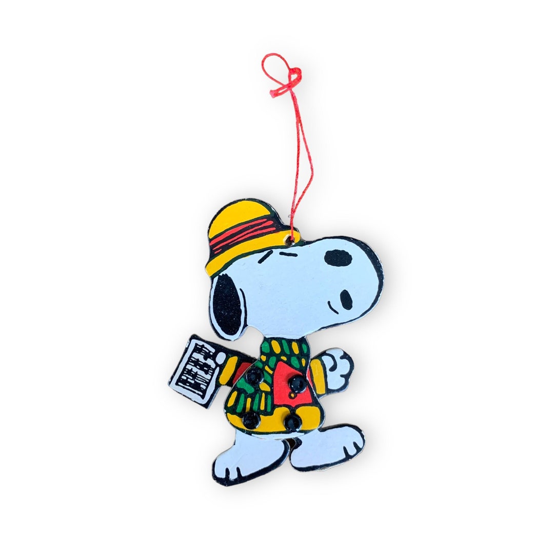 Unique Paperboard Jointed Snoopy Ornament Peanuts Collectible Etsy
