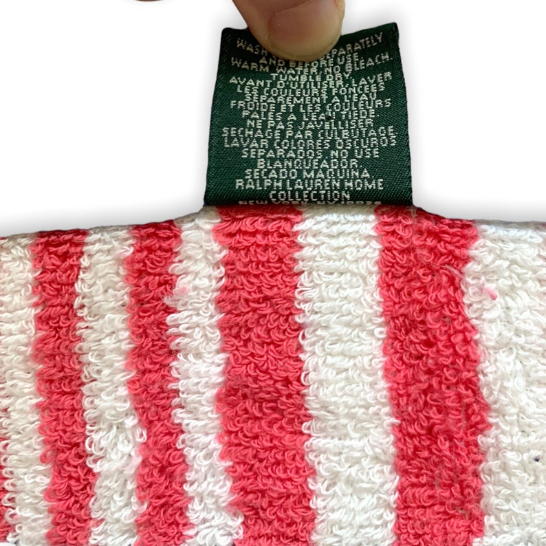 Vintage Lauren by Ralph Lauren Red, White and Blue Striped Towels