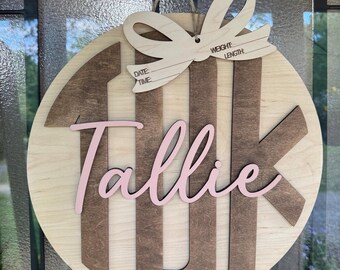 Monogram Newborn Hospital Door Hanger and Nursery Wall Name Sign,  Duck hunting or Coquette Bow themed nursery name sign