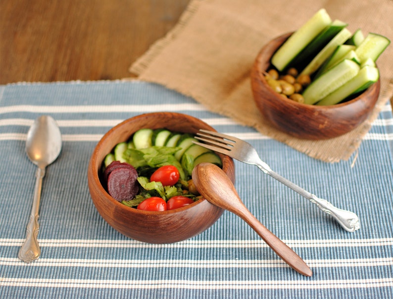 Salad Bowl Rosewood Handcrafted Bowl Soup Bowl Multipurpose Kitchen Wood Utensil Natural Wood