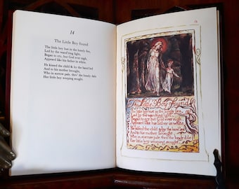 Small William Blake Poetry book, Songs of Innocence and Experience, Folio Society, illustrated hardback