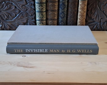 The Invisible Man book by HG Wells, Heritage Press, Vintage Hardback, Illustrated, Slipcase, Sandglass