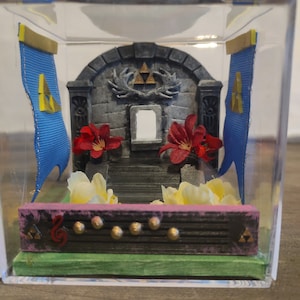 Zelda&#39;s Lullaby: Legende von Zelda Ocarina Of Time Inspiriert Fotowürfel Diorama