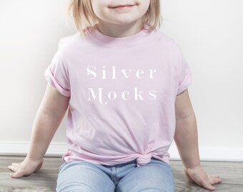 Rabbit Skin 3321 Mockup, Kid Model Mockup, 3321 Pink, Toddler Tee Mockup, Kid Pink Mockup, Toddler Pink Shirt, 3321 Pink Shirt