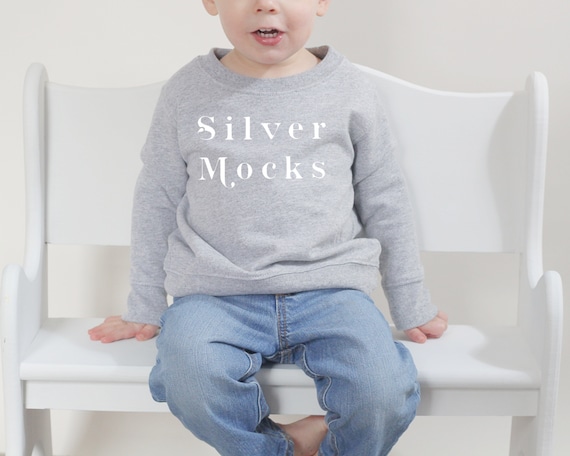 3317 Mockup, Kids Sweatshirt Mockup, Rabbit Skin Toddler Crewneck Model Mockup, Grey Sweatshirt Mockup, Gender Neutral Unisex, Kids Mockup
