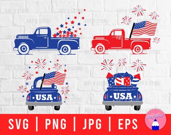 Download July 4th Truck Svg Etsy