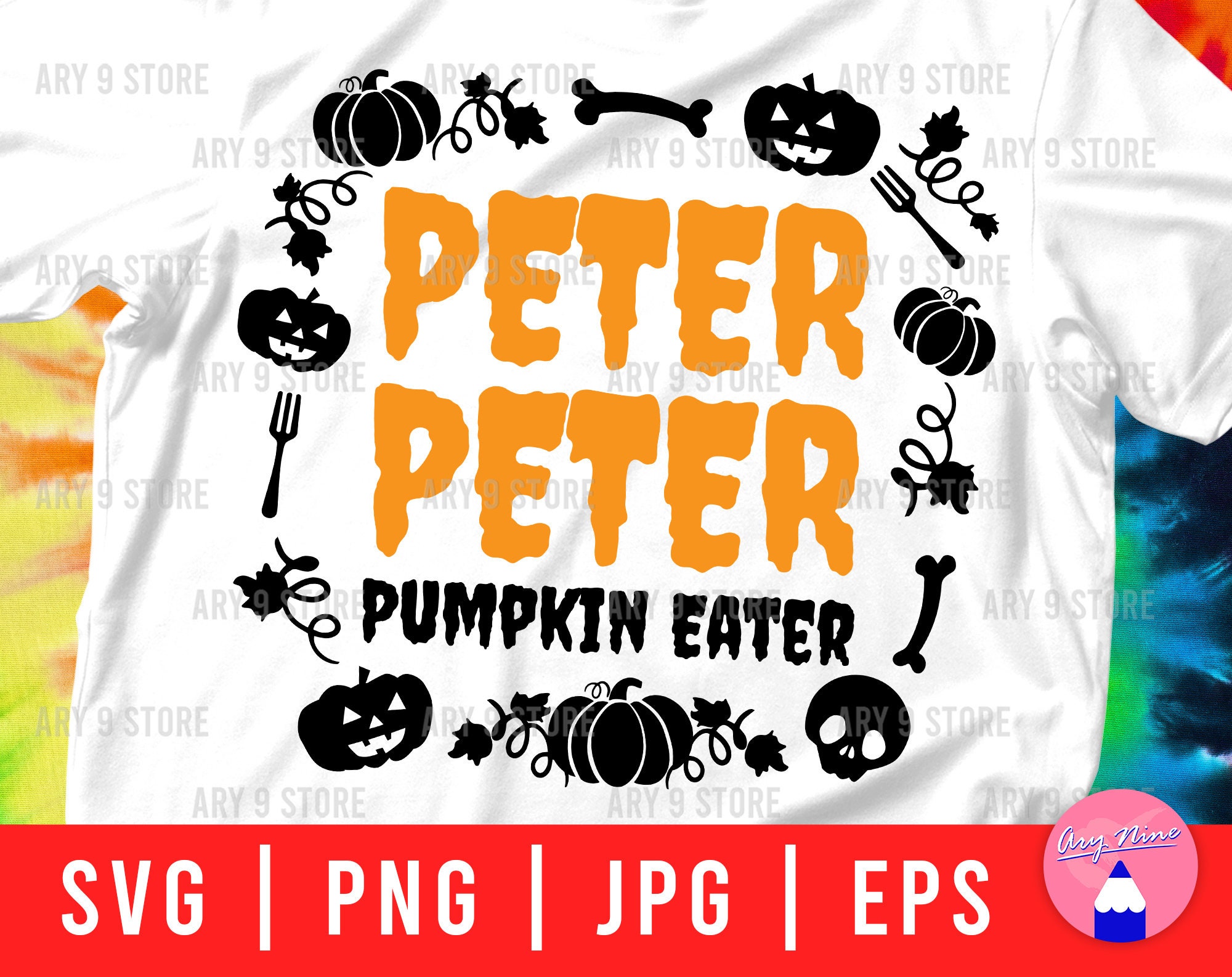 Peter Peter Pumpkin Eater Svg Png Eps Jpg Files Halloween | Etsy