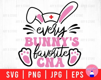 Jedem Lieblings-CNA, Oster-Krankenschwester, Oster-Gesundheit, Hasen-Krankenschwester-Svg-Png-Eps-Jpg-Dateien für DIY-T-Shirt, Aufkleber, Becher, Geschenke