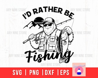 I'd Rather Be Fishing Bigfoot, Outdoor Humor Don't An Sasquatch, Fishing Dad Uncle Brother, Retro Family Vacation 2026 Svg Png File Download